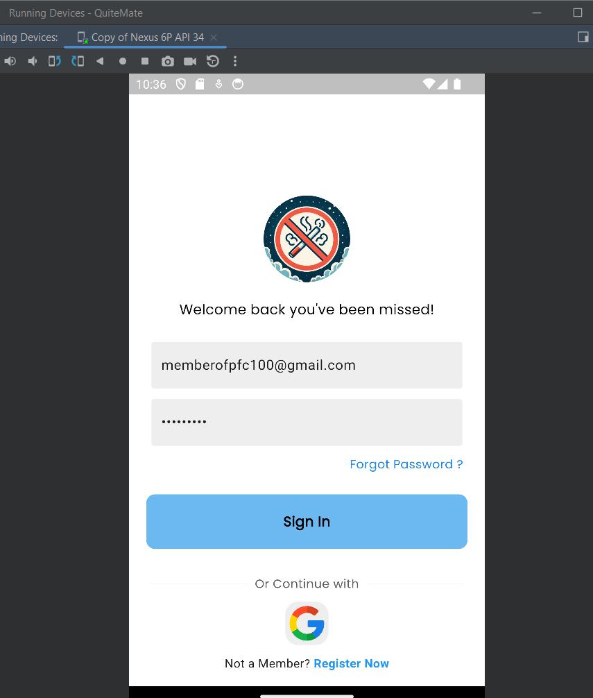 Quite Mate Mobile App preview